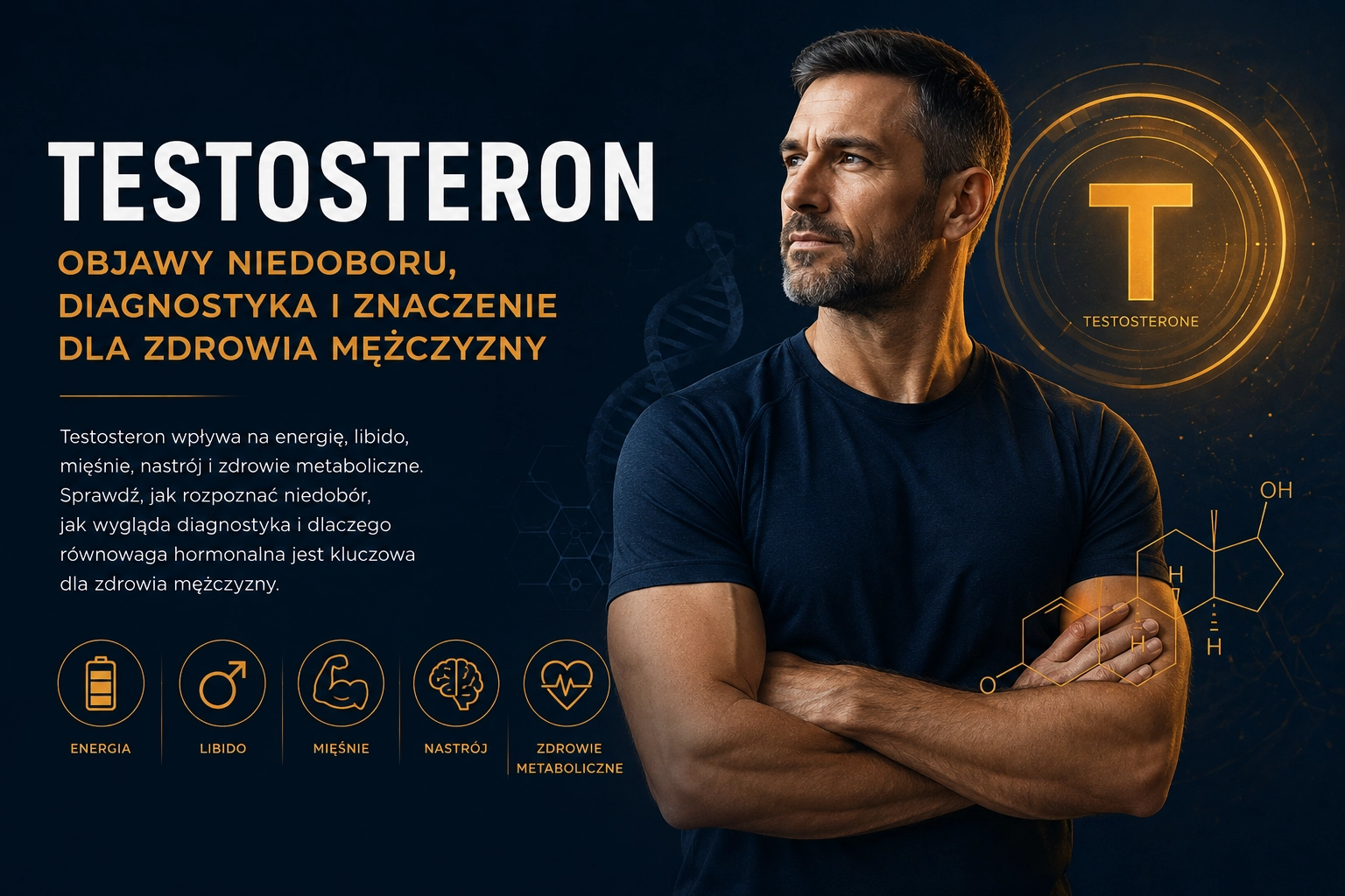 Testosteron – objawy niedoboru, diagnostyka i znaczenie dla zdrowia mężczyzny